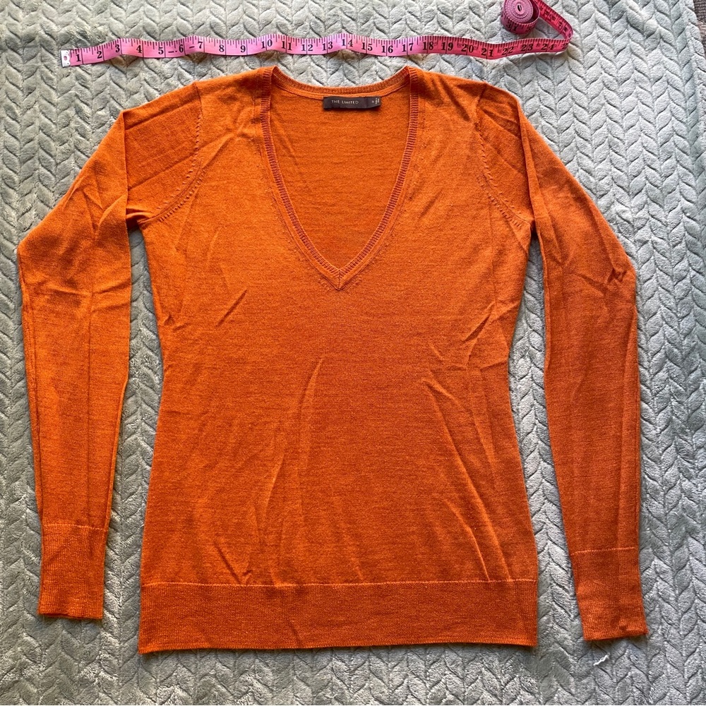 The Limited Bright Orange Knit Top